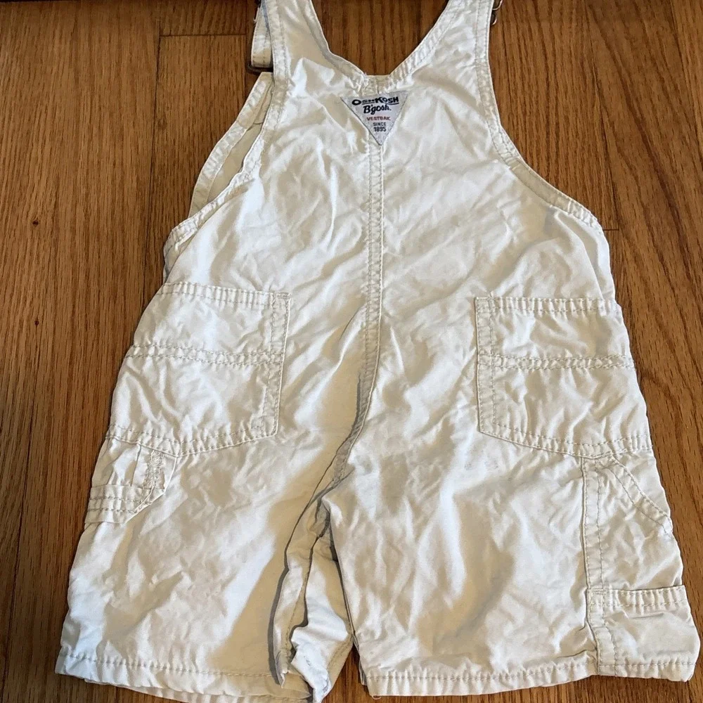 Oshkosh‎ B'gosh Baby Size 18 Months Shortalls Overalls Embroidered Blue Whales
